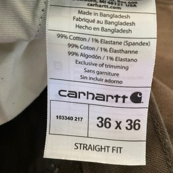 Carhartt Rugged Flex® Straight Fit Duck Double-Front Utility Pants 36 Tall NWT - Picture 10 of 11